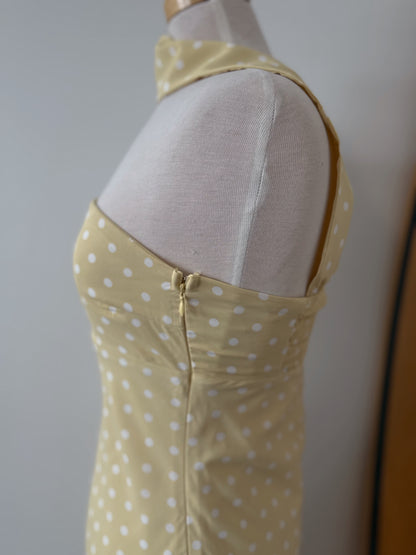 Butter & White Polka Dot Mini Dress