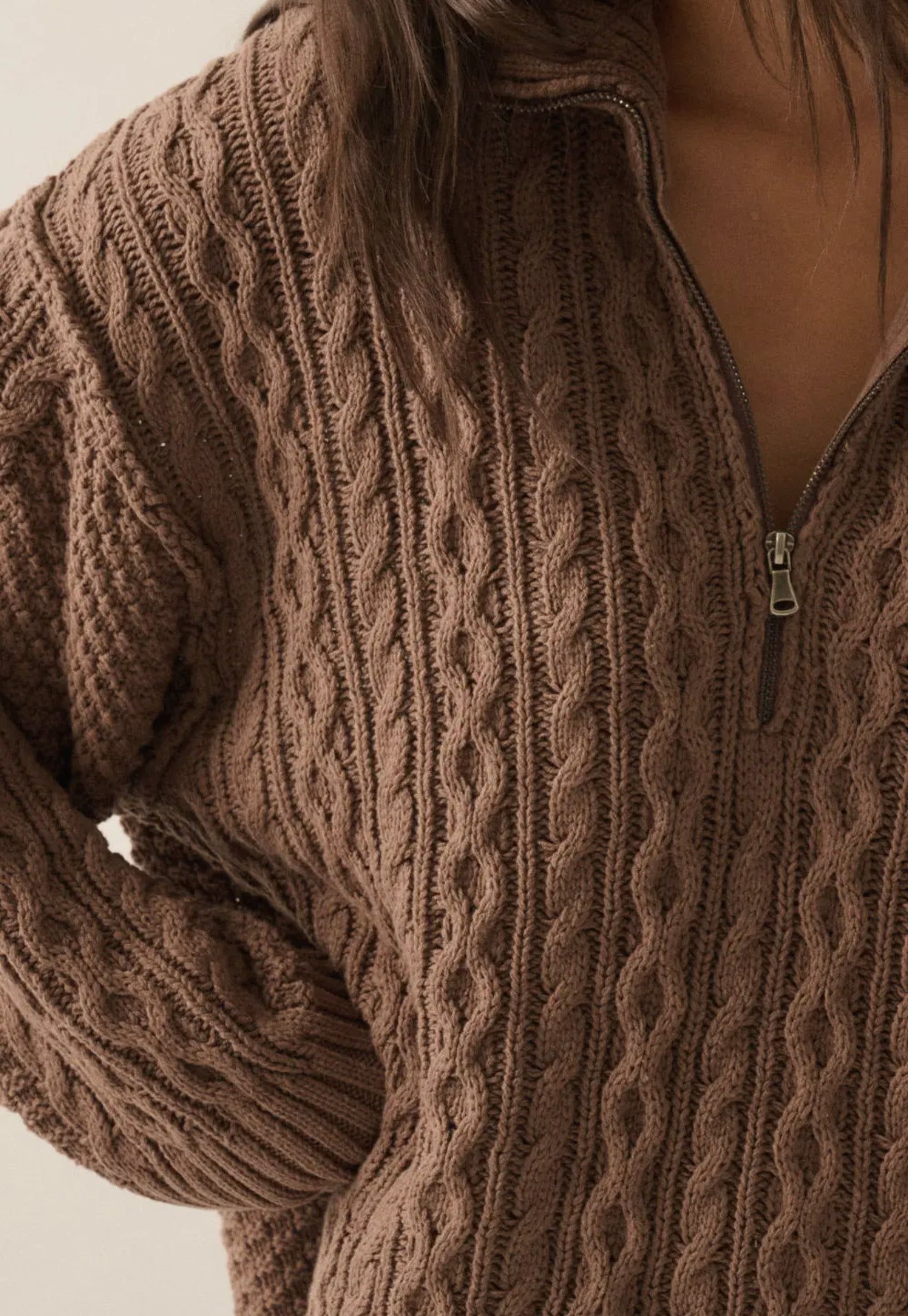 Shiloh Cable-Knit Long Sleeve Mini Sweater Dress