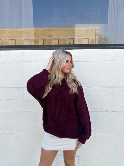 Prue Burgundy Sweater