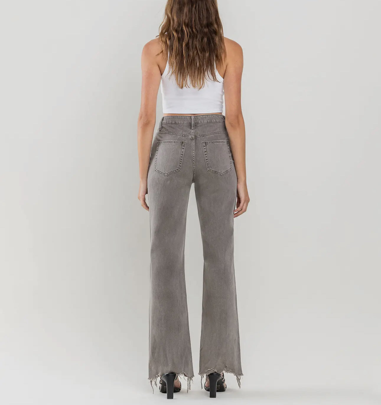 Leslie 90's Vintage Super High Rise Flare