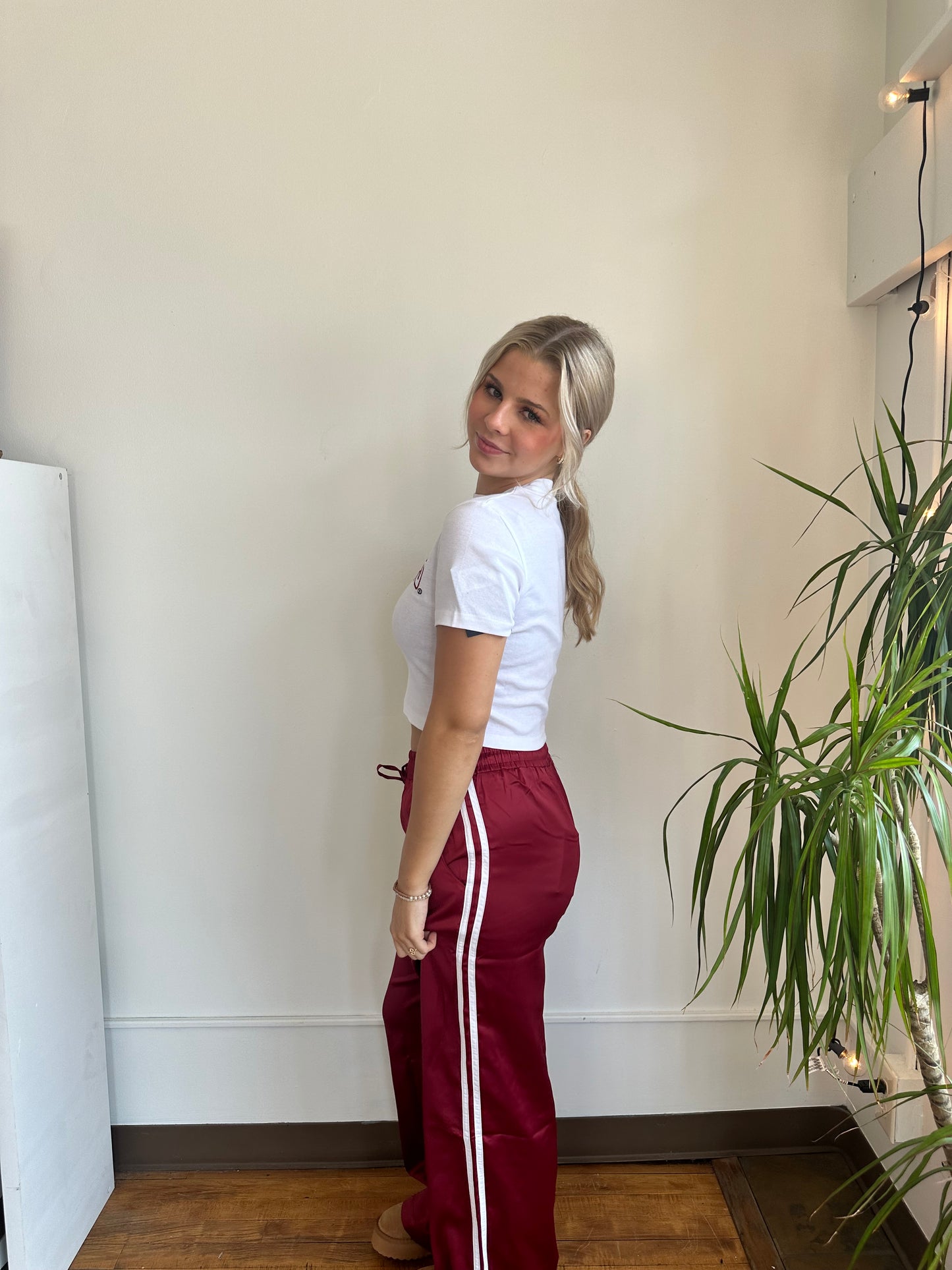 Garnet Luxe Track Pants