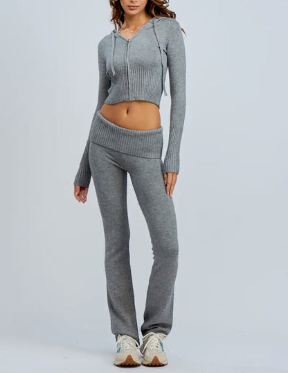 Heather Grey Knit Lounge Set