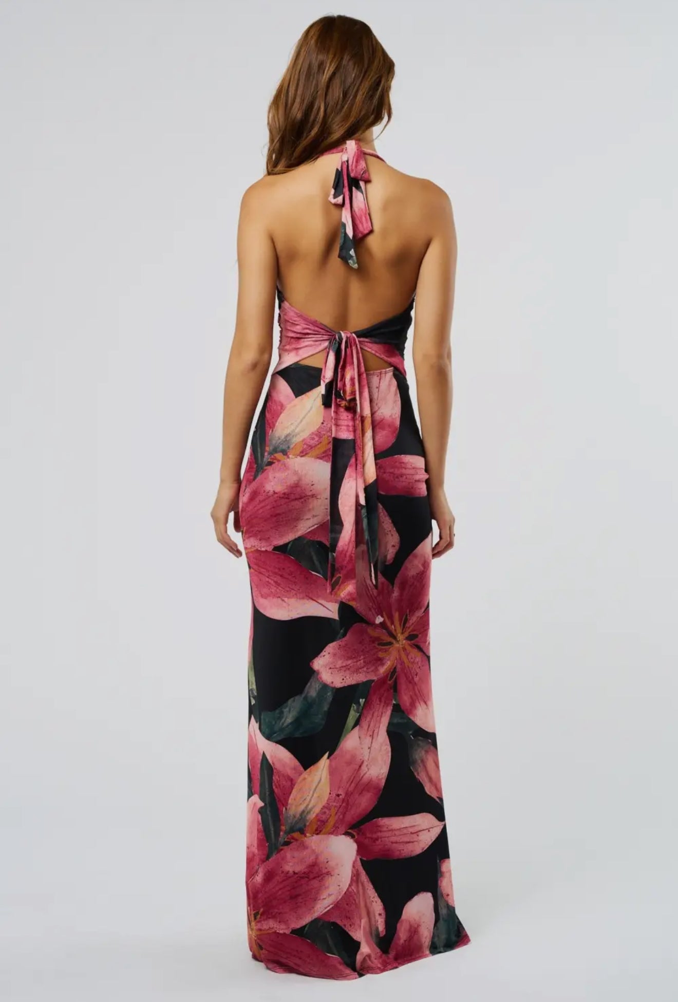Aria Floral Mesh Maxi Dress