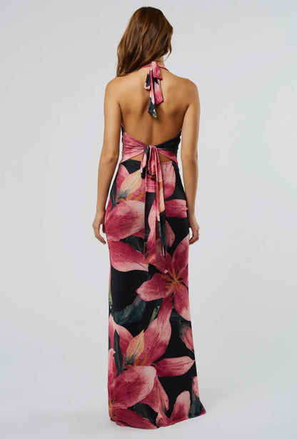 Aria Floral Mesh Maxi Dress