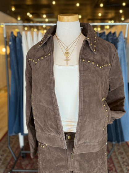 Studded Suede Jacket