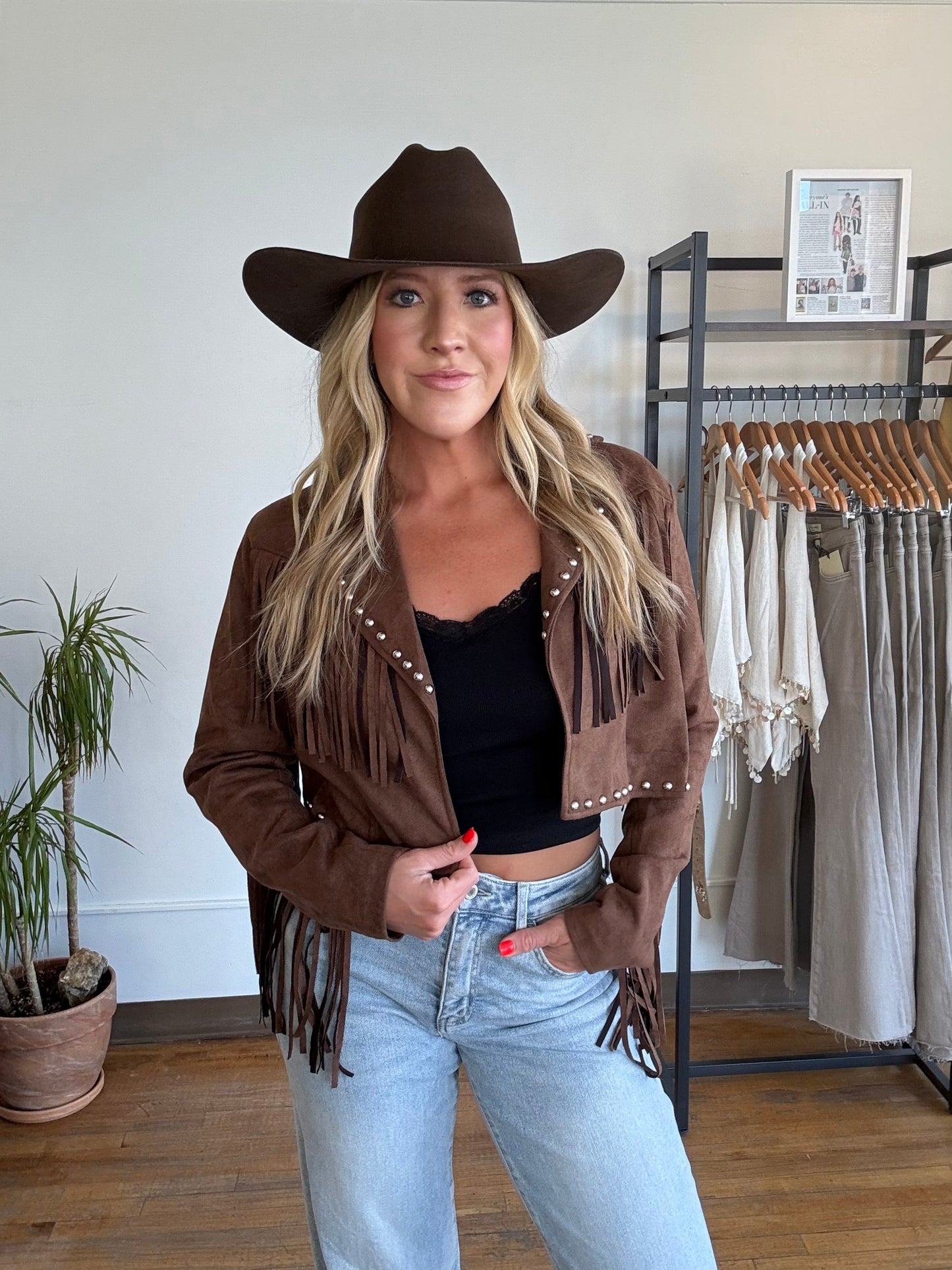 Studded Fringe Jacket