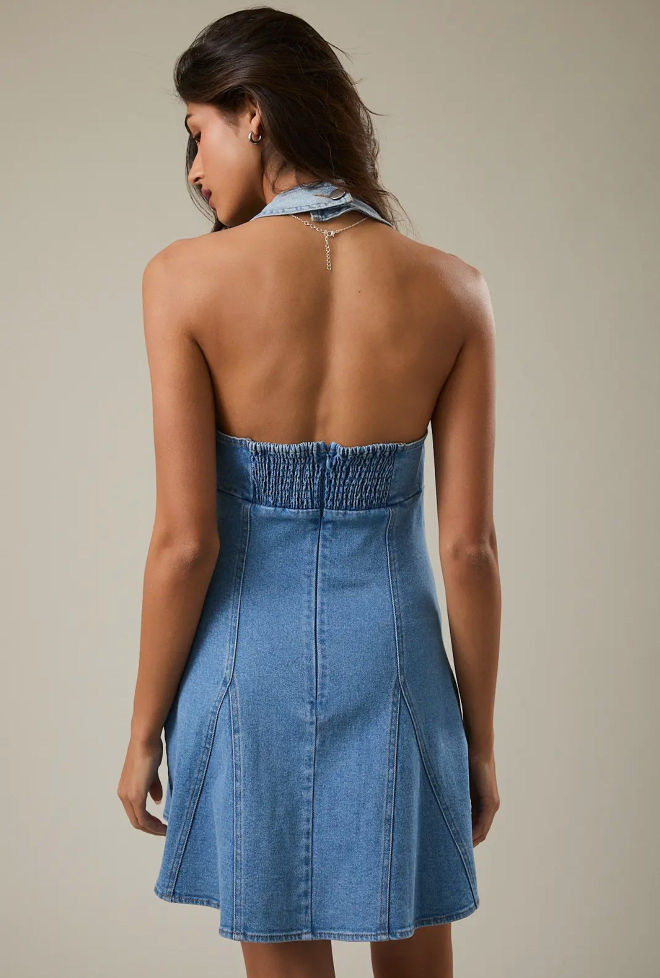 Denim Halter Dress