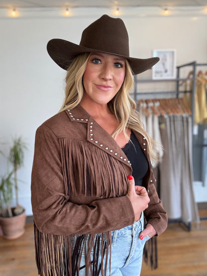 Studded Fringe Jacket