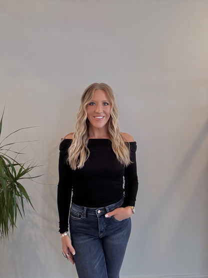 Ayla Off The Shoulder Knit Long Sleeve