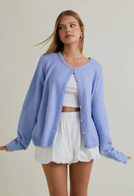 Light Blue Sweater Cardigan