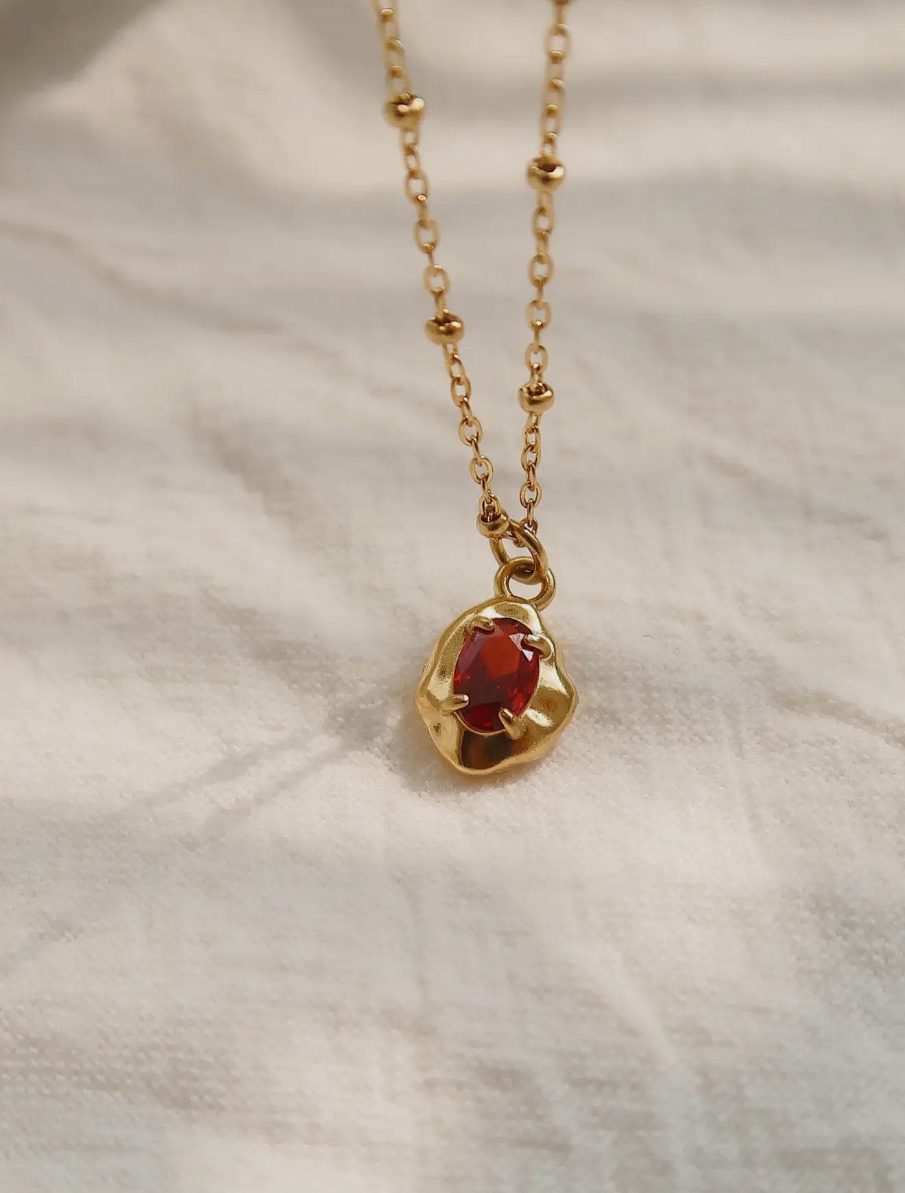 Ryleigh 18K Gold Non-Tarnish Petite Cz Necklace