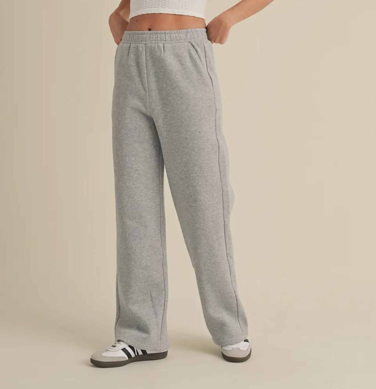 Cozy Fleece Wide Leg Sweatpants