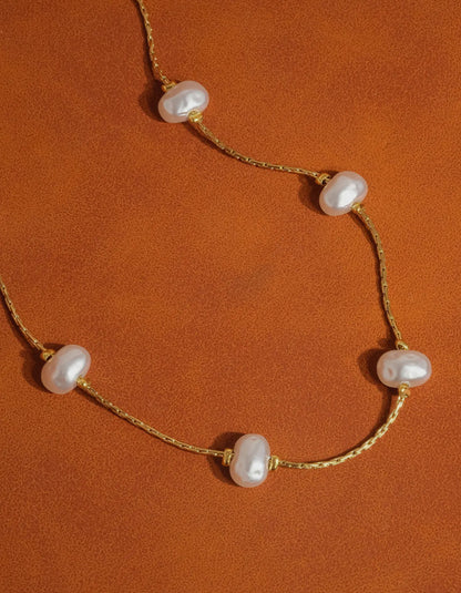 Ida 18K Non-Tarnish Petite Pearl Necklace
