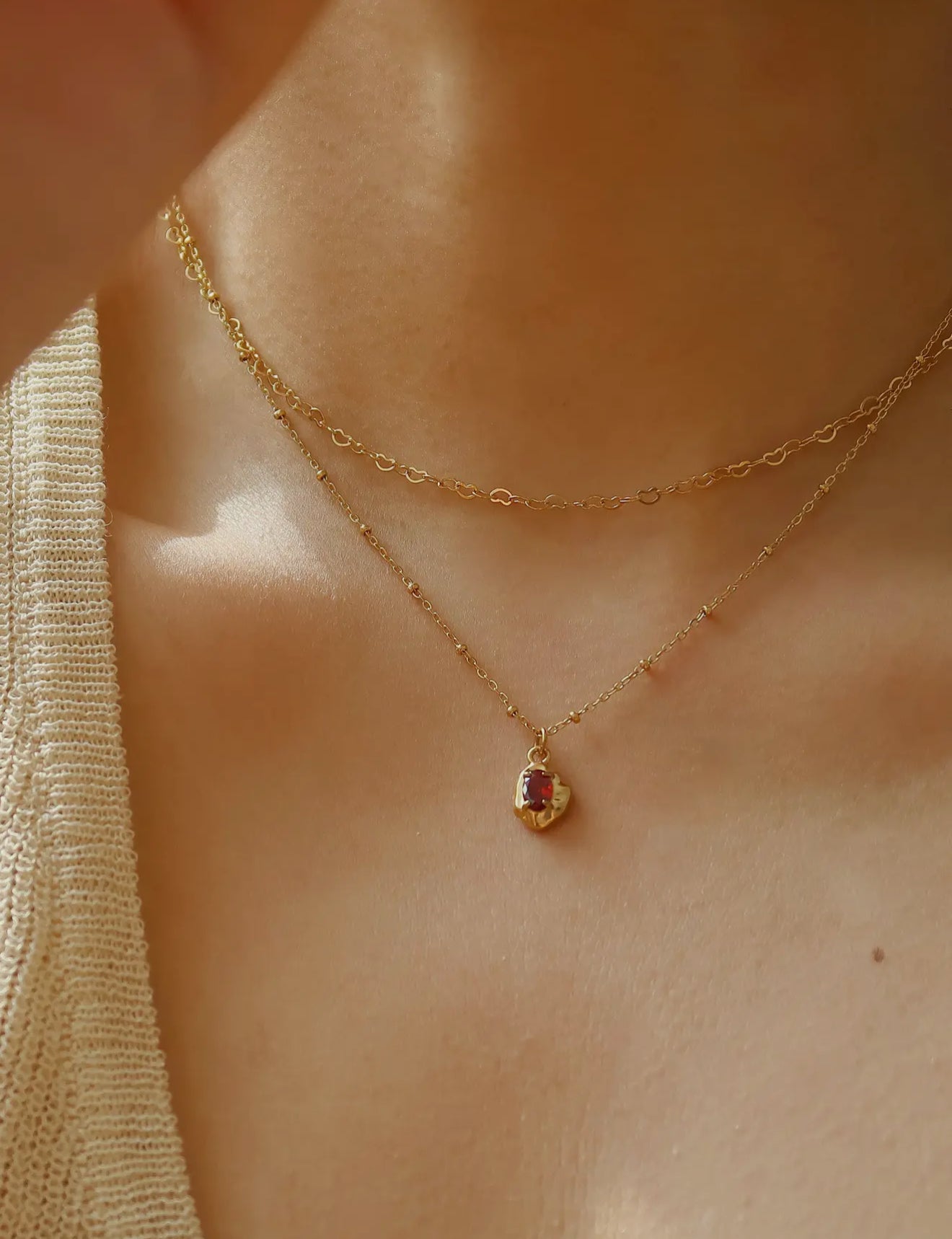 Ryleigh 18K Gold Non-Tarnish Petite Cz Necklace