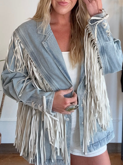 Fringed Denim Jacket