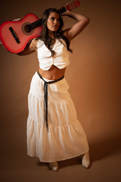 Cowgirl White Vest