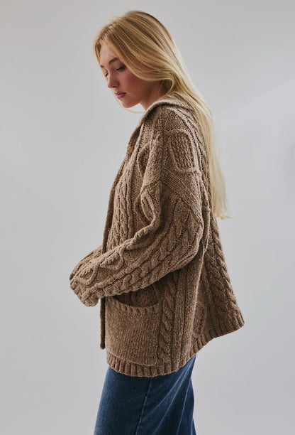 Parker Oversized Cardigan – Beige