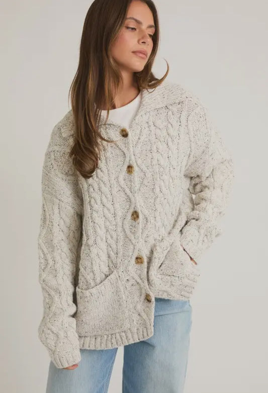 Parker Oversized Cardigan - Heather Grey