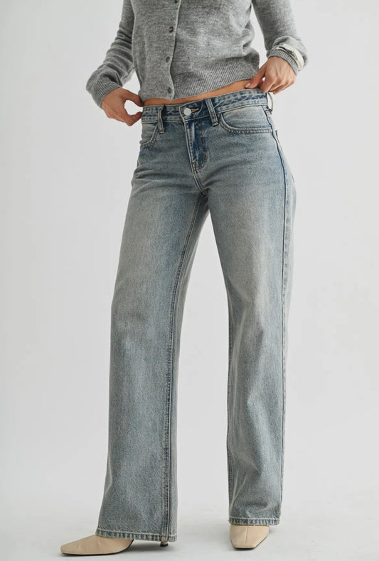 Tinted Relaxed Straight Leg Jean
