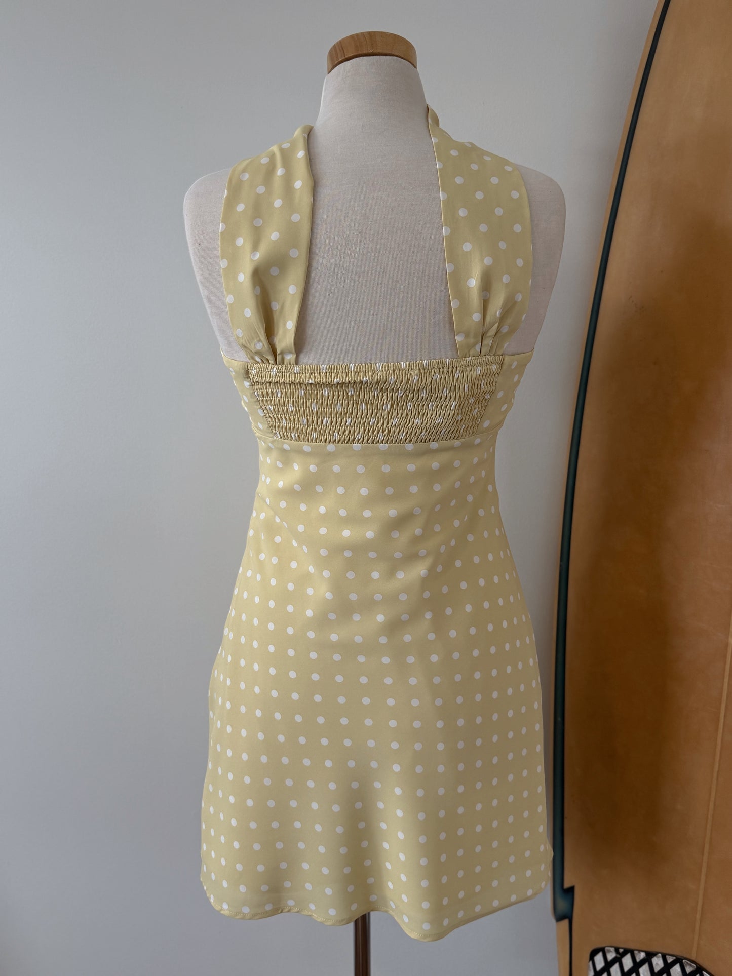 Butter & White Polka Dot Mini Dress