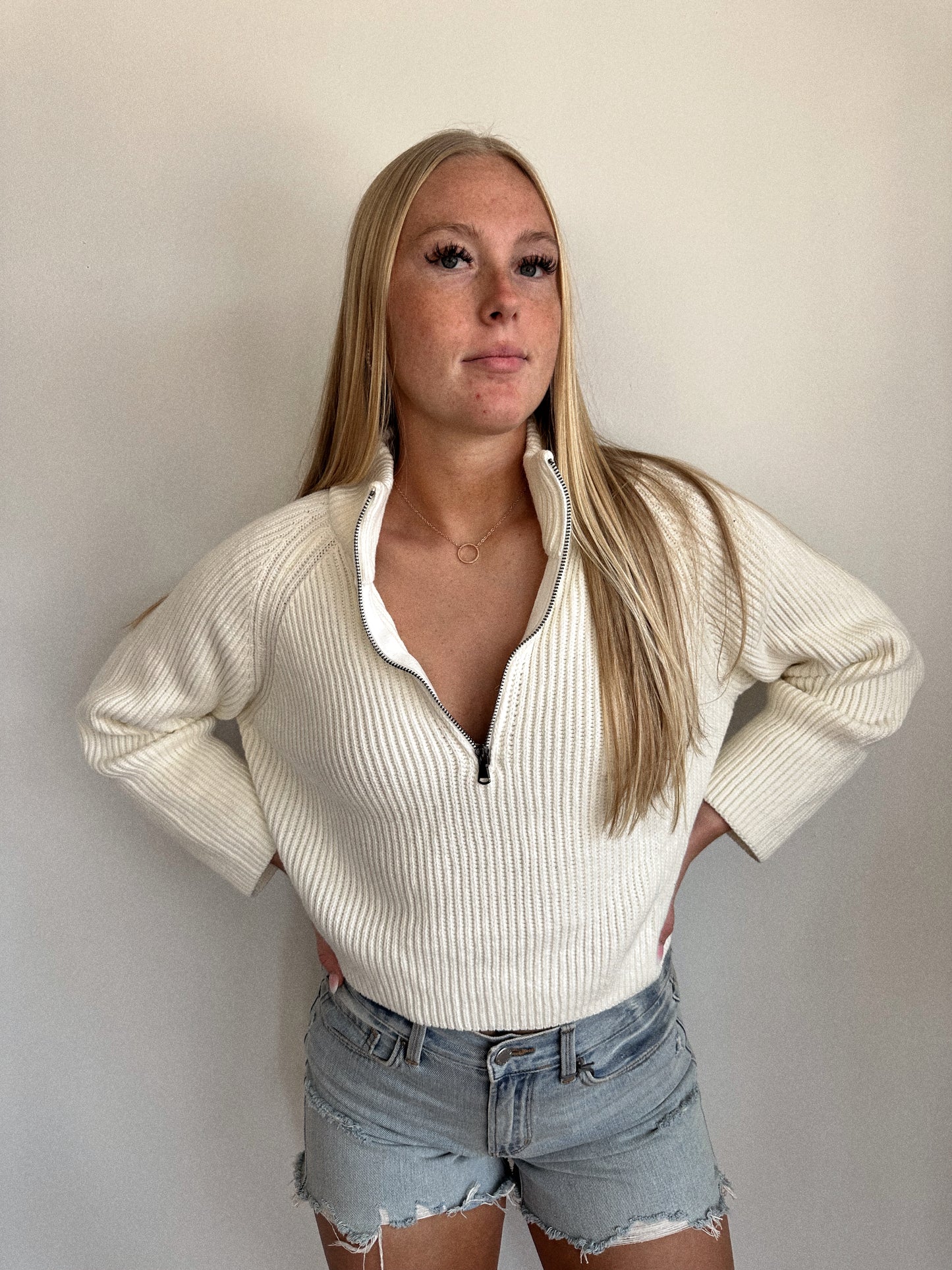 Debbie Half Zip Sweater