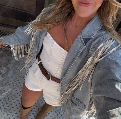 Fringed Denim Jacket