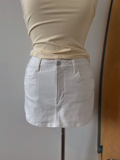 White Denim Skort