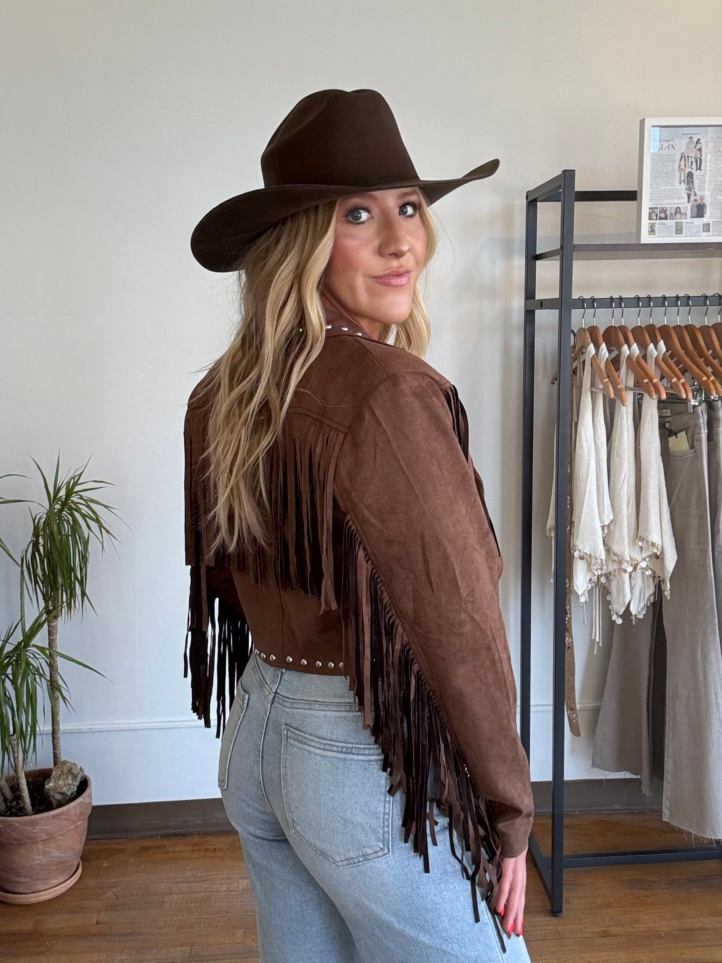 Studded Fringe Jacket