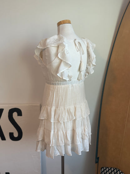 Cove Ruffle Mini Dress - Cream