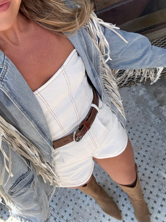 Fringed Denim Jacket