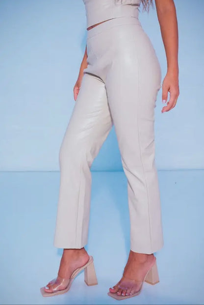 Paloma Faux Leather Straight Leg Pant