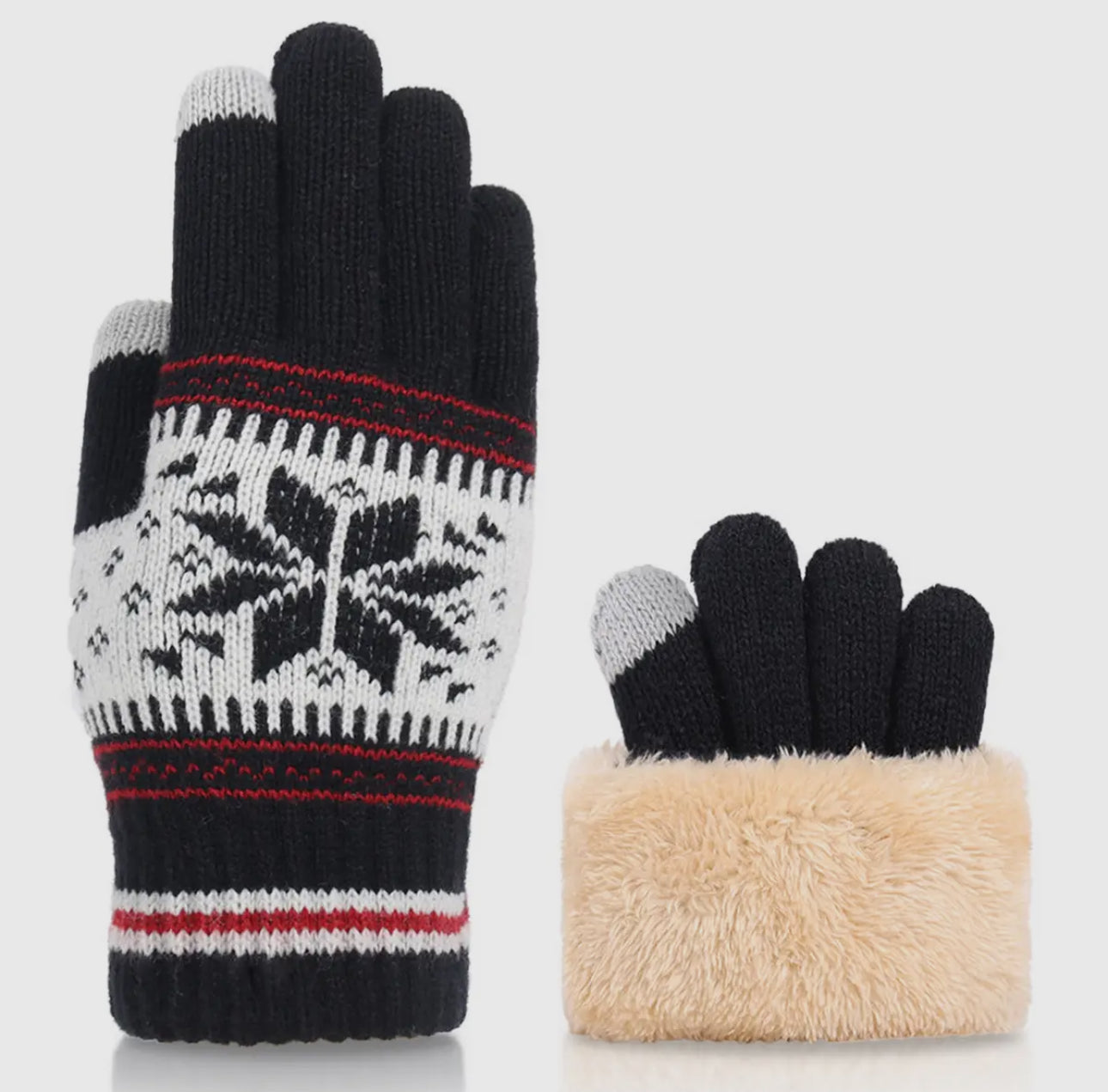 Double-Layer Cold-Proof Warm Knitted Gloves