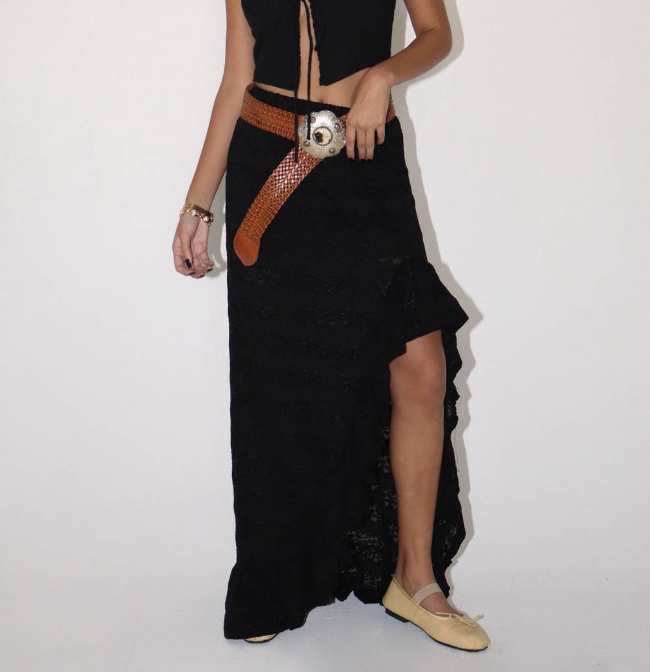 Salem Ruffled Maxi Skirt