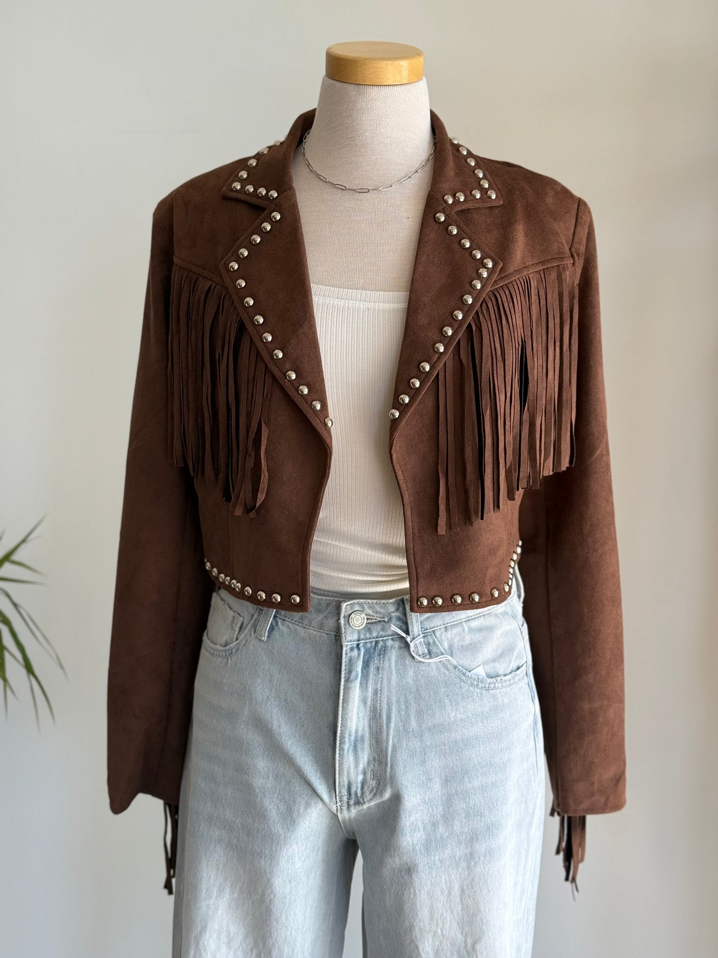 Studded Fringe Jacket