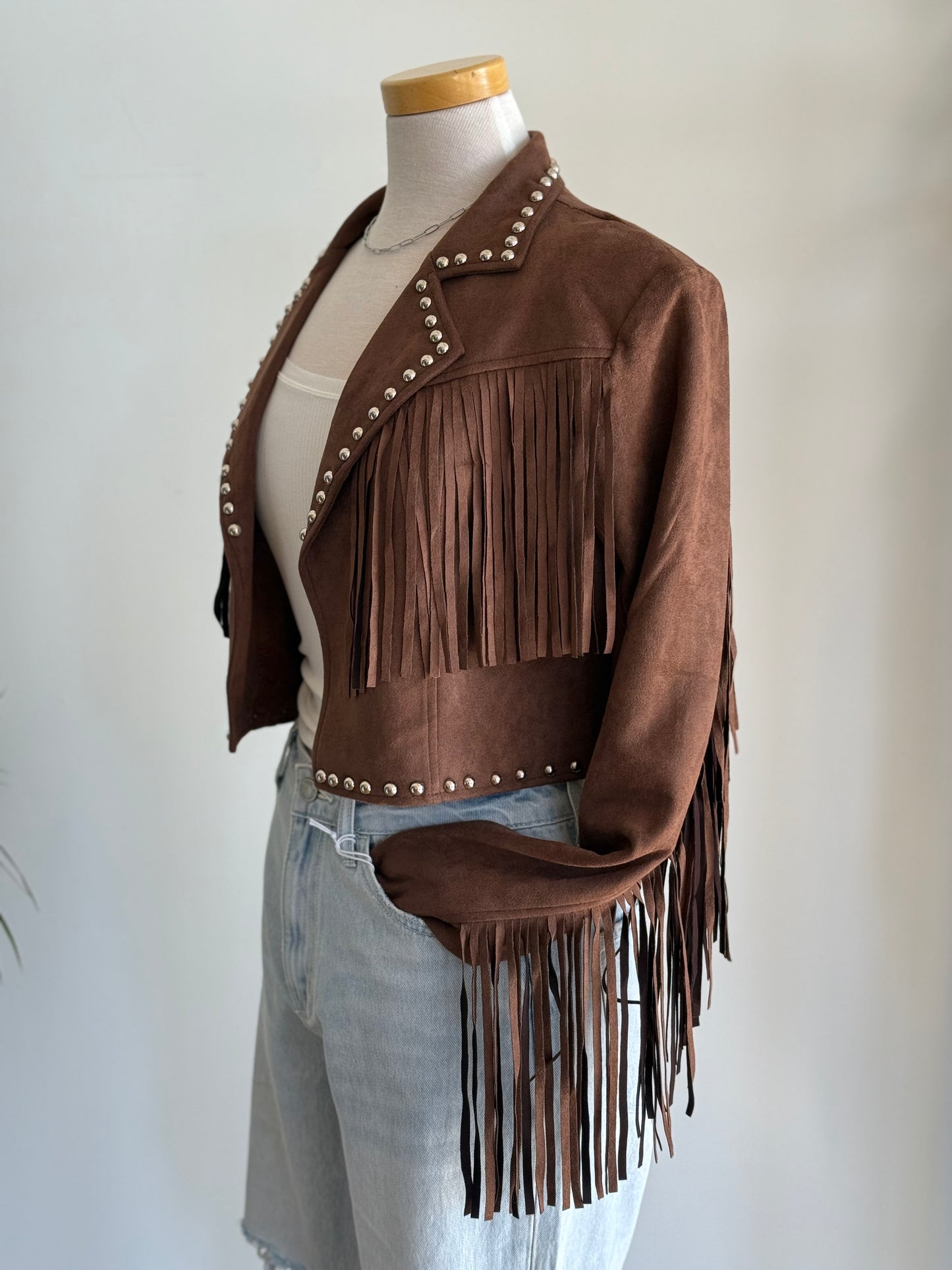 Studded Fringe Jacket