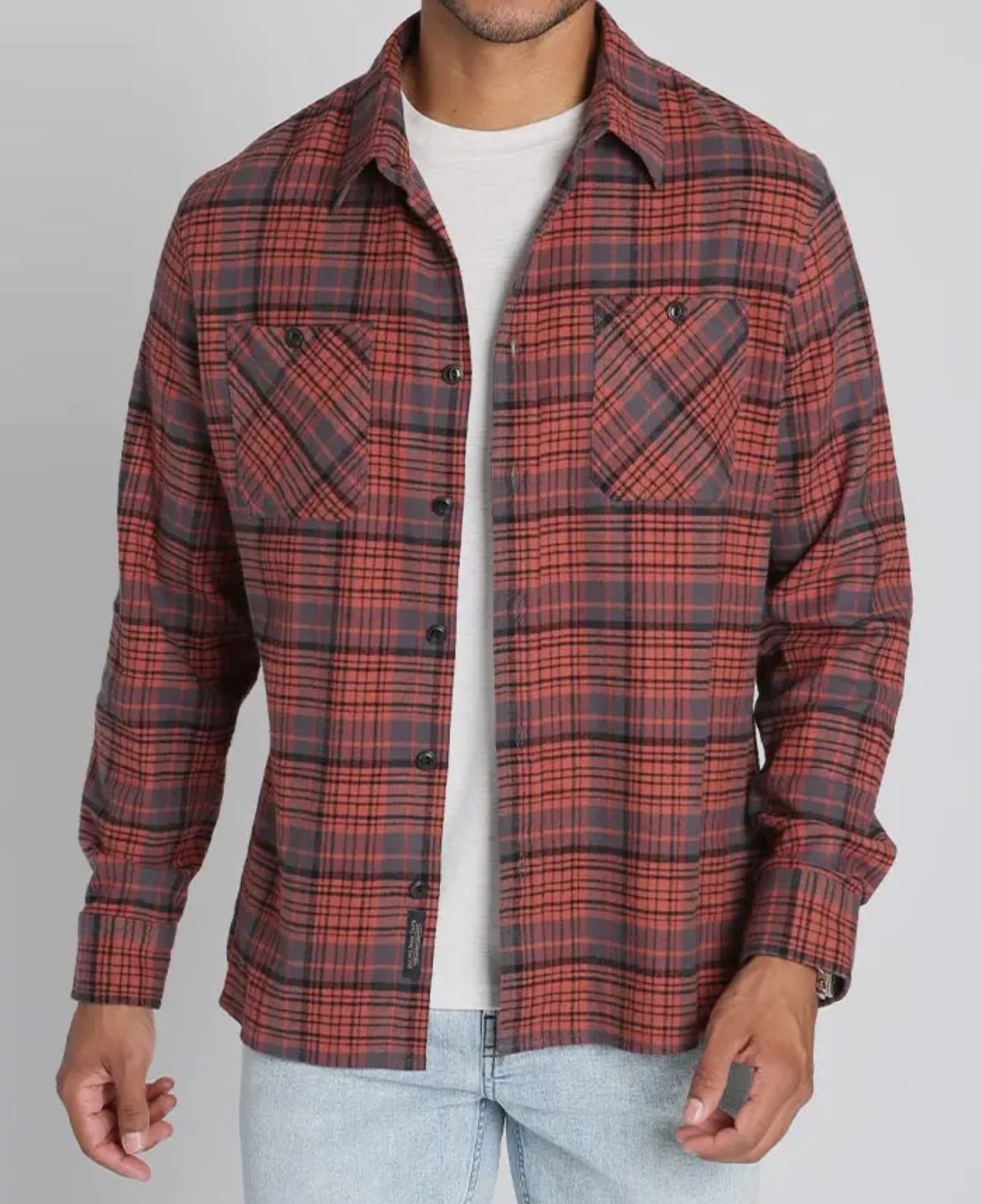 Rye Red Stretch Flannel Shirt