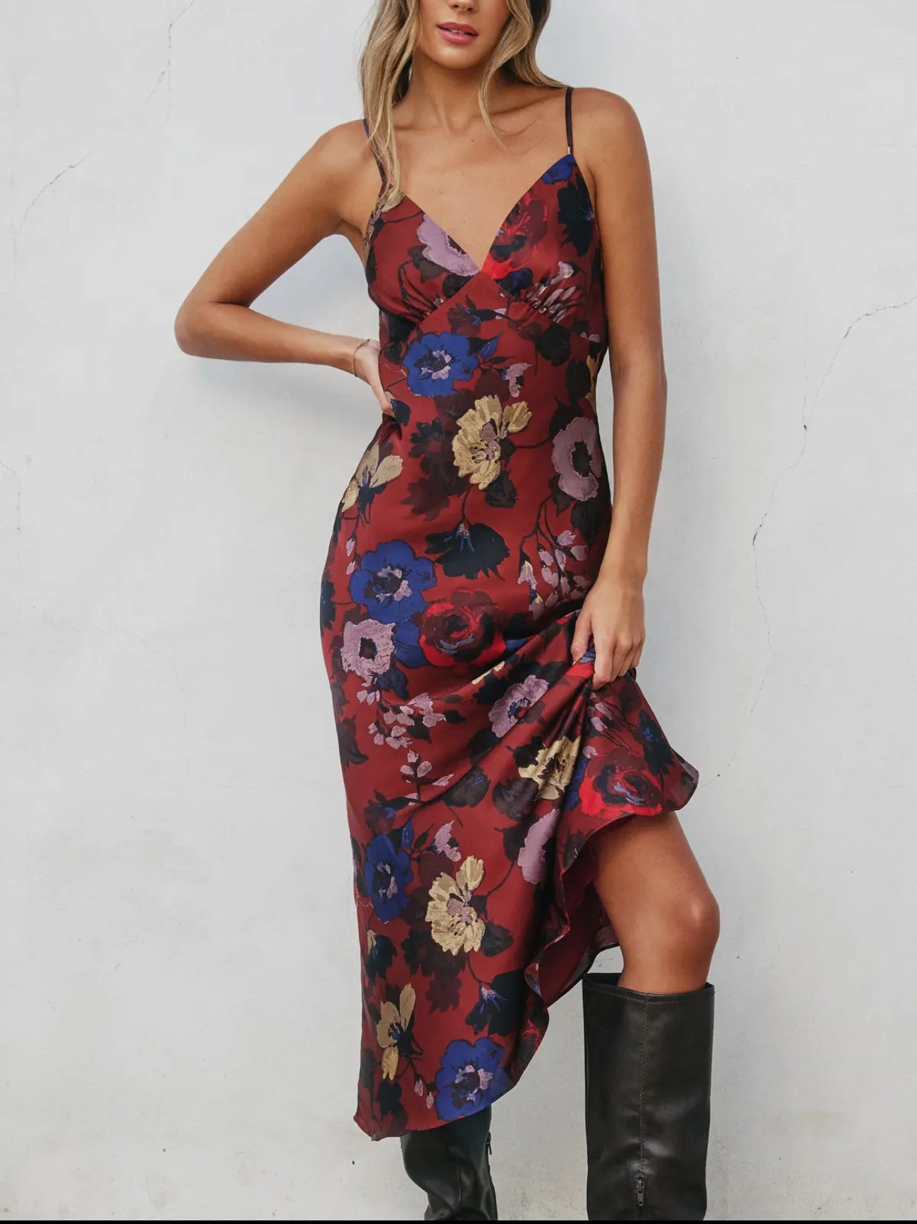 Fireplace Brandy Open Back Dress