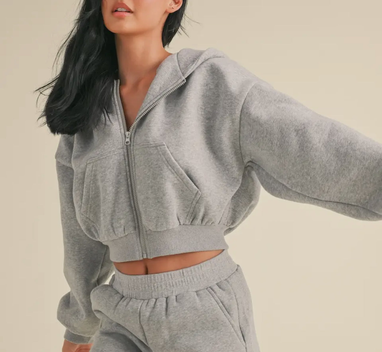 Cozy Fleece Oversized Crop