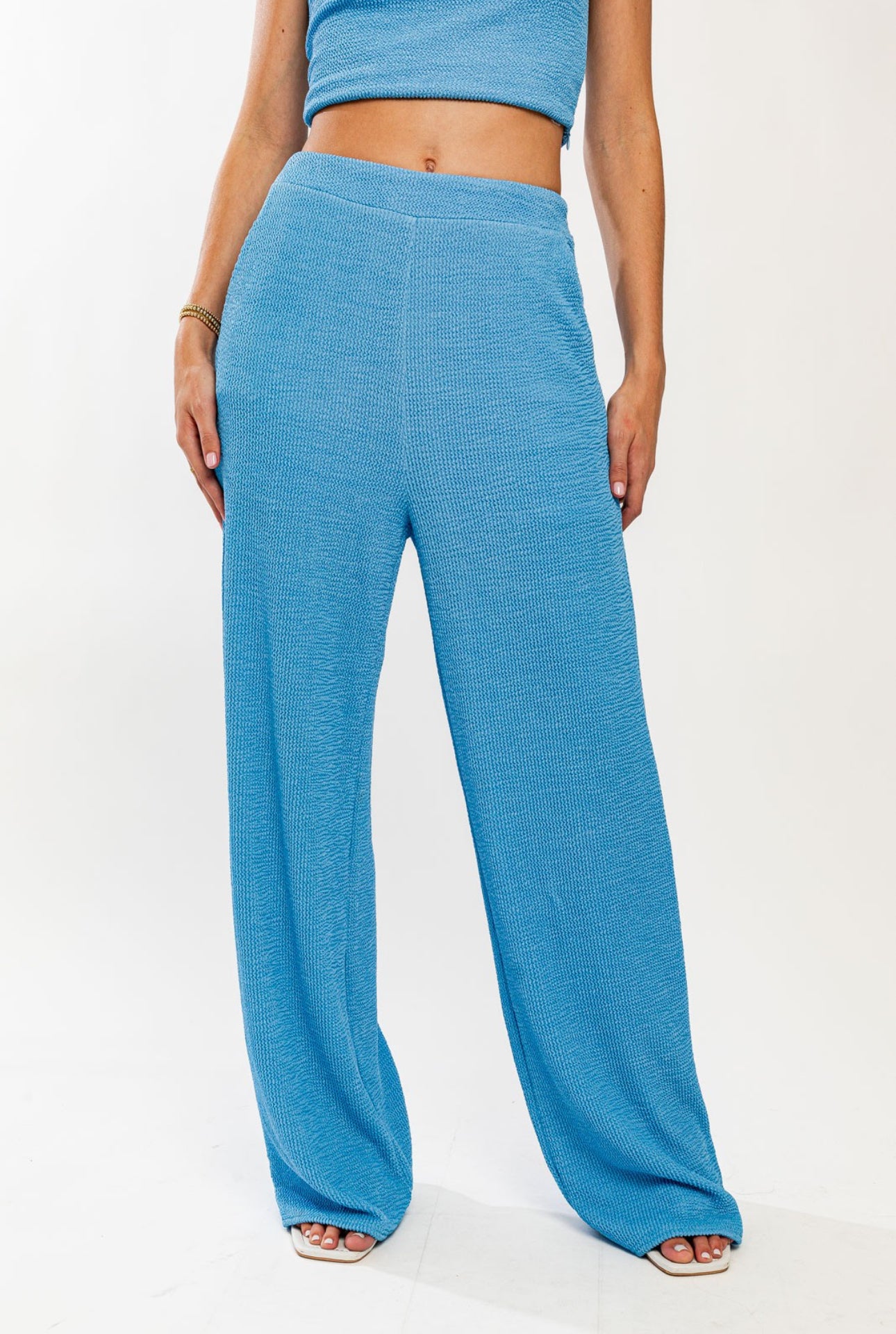 Baby Blue Wide Leg Pants