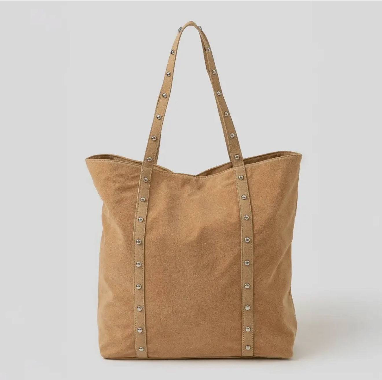 Studded Strap Tote Bag