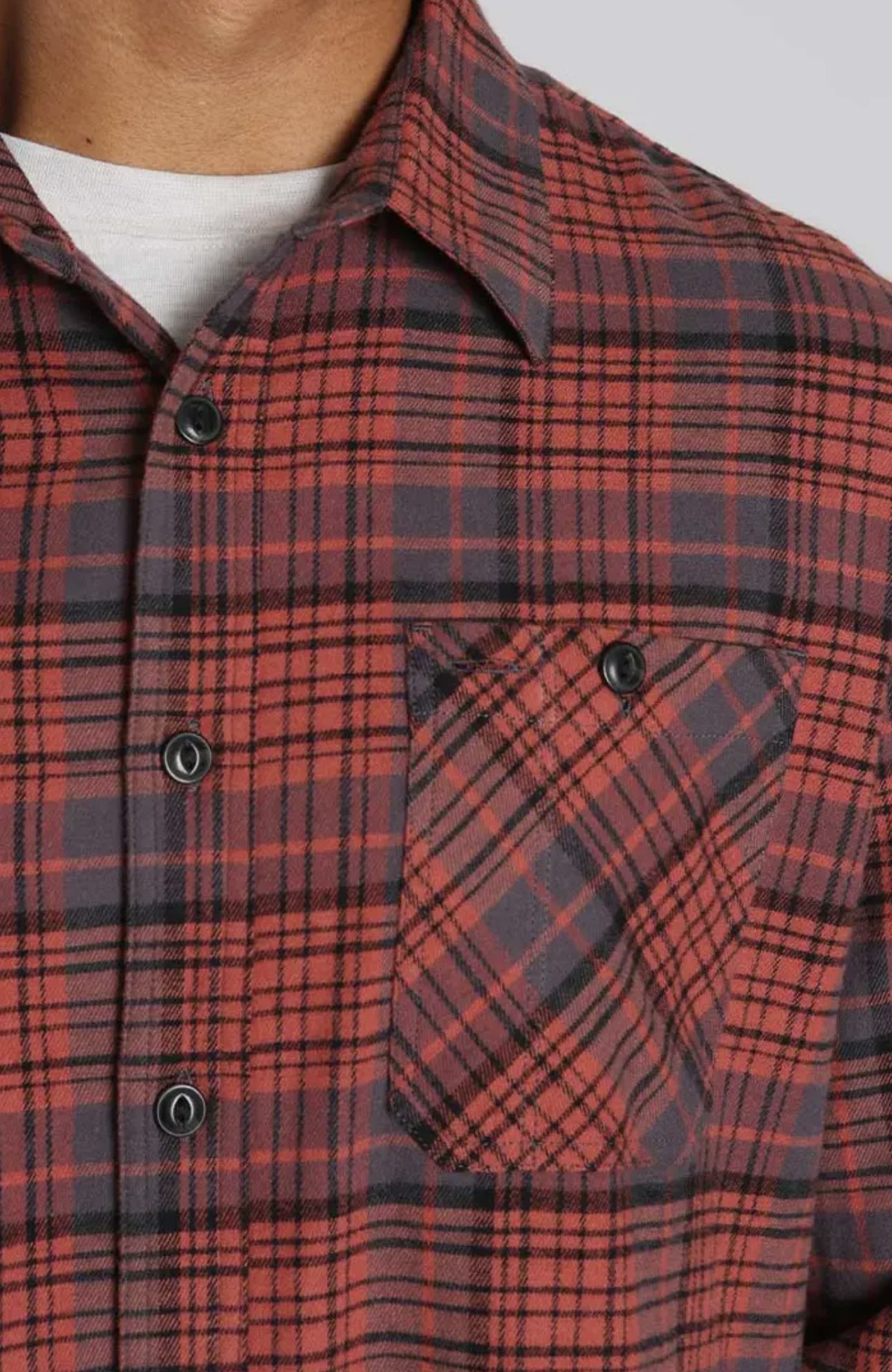 Rye Red Stretch Flannel Shirt