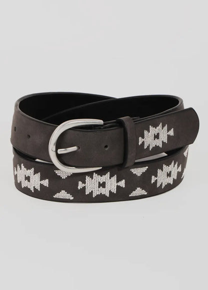 Western Boho Embroidered Pattern Belt