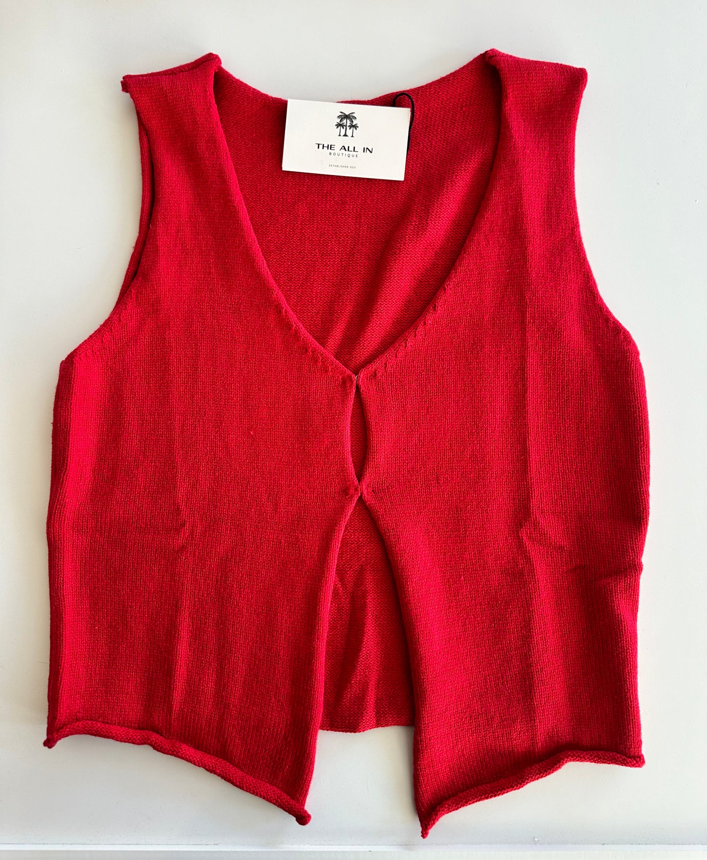 Rowan Knit Sweater Tank - Red