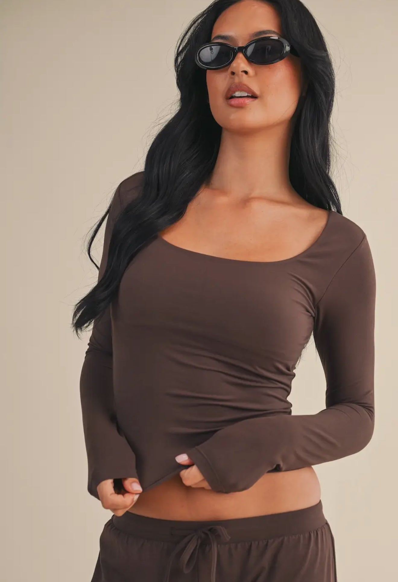 Ultra Soft Square Neck Long Sleeve