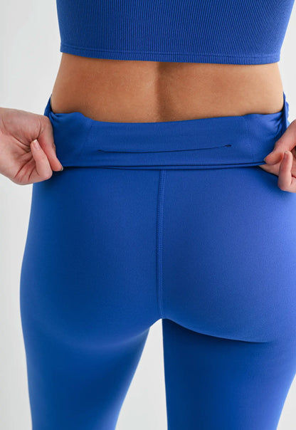 Deep Indigo Crossover Waist Yoga Pant