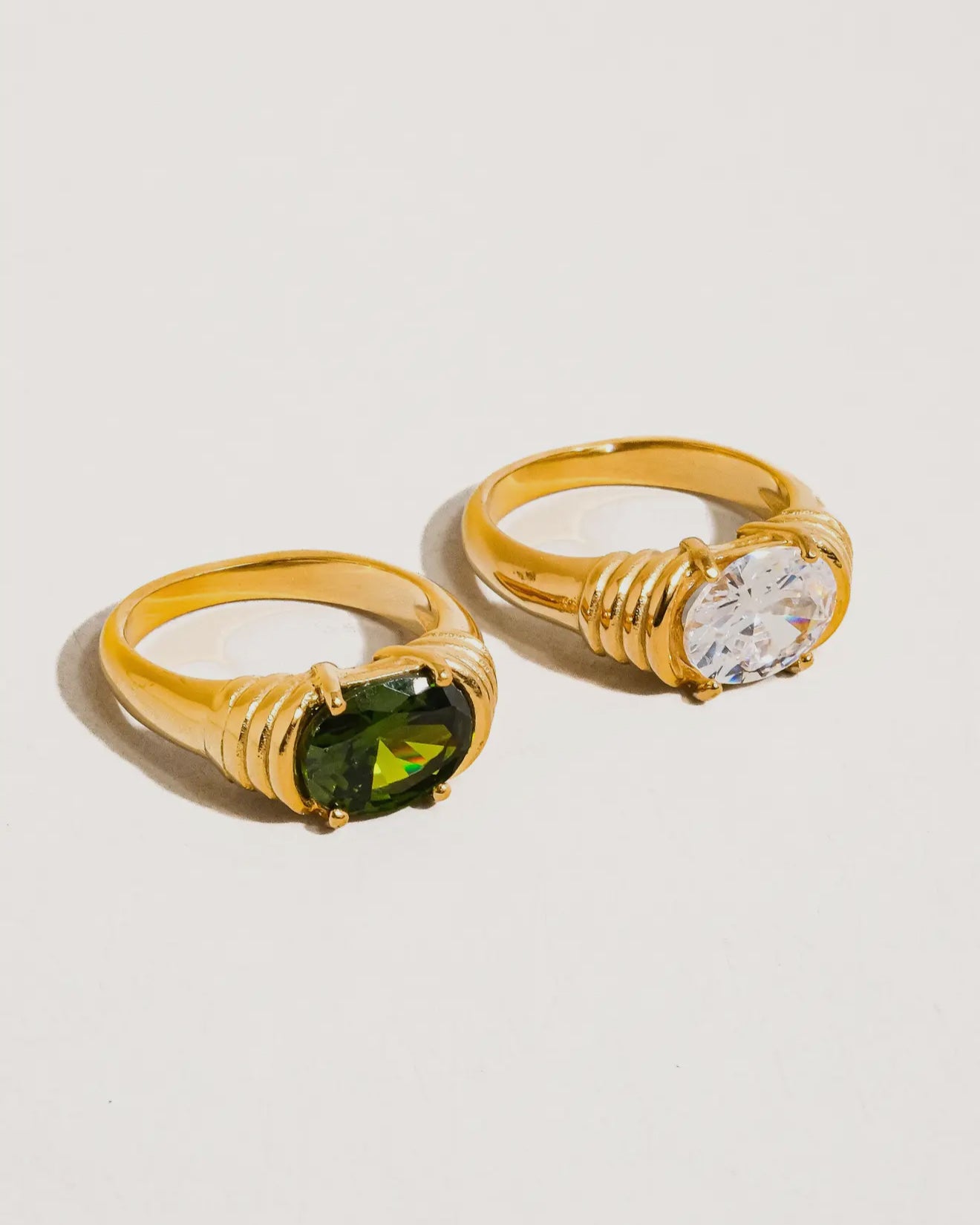 Verna 18K Gold Non-Tarnish Rhinestone Ring