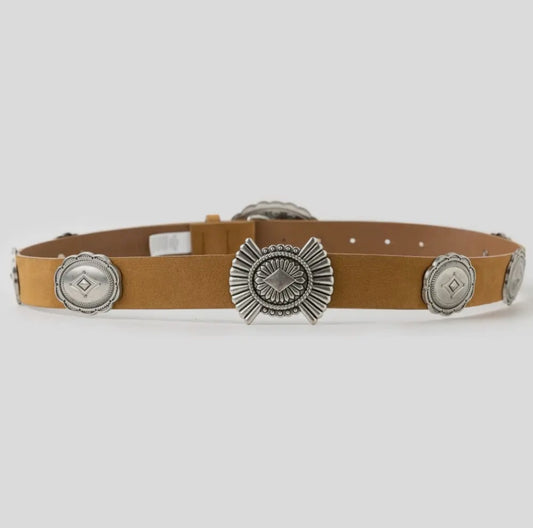 Western Oval Floral Buckle Belt