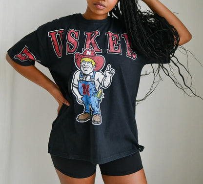Nebraska Oversized Graphic Tee