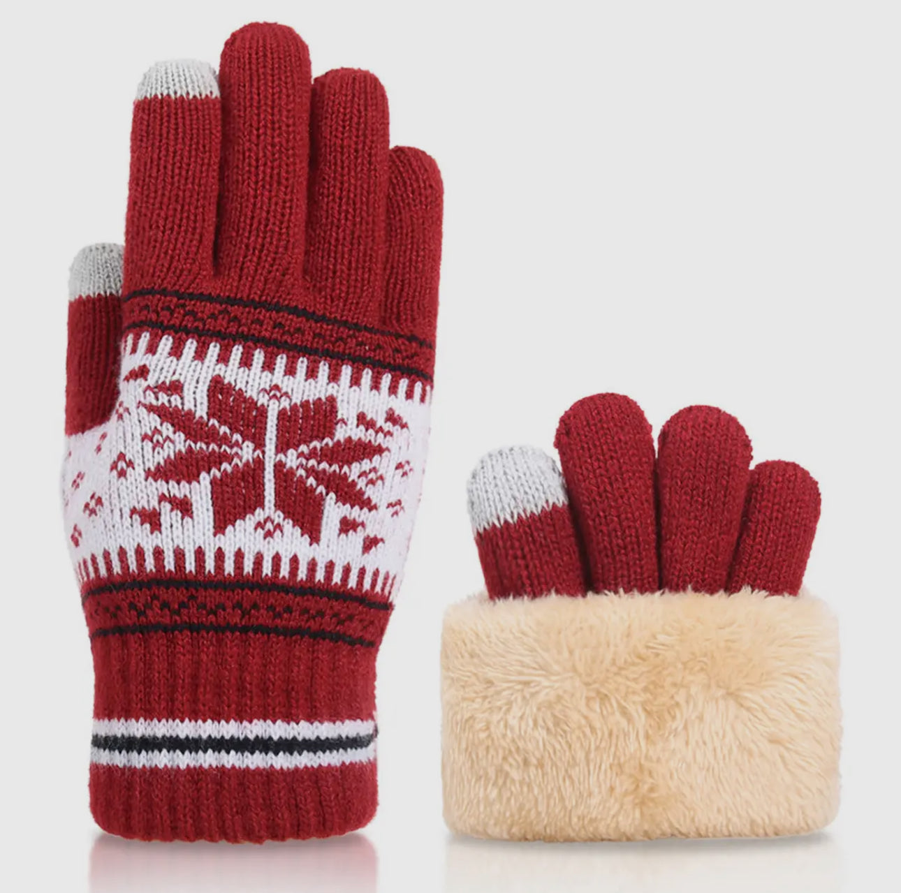 Double-Layer Cold-Proof Warm Knitted Gloves