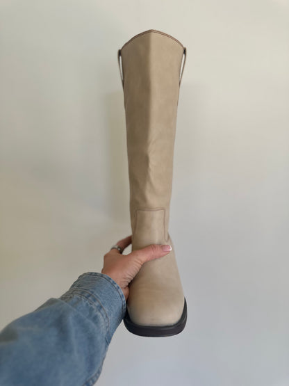 Pearl Square Toe Heeled Riding Boot